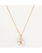 Pendentif Orchidée or jaune