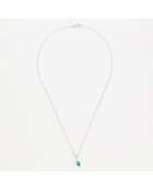 Pendentif Belle Emeraude Diamants 0.04 ct Emeraude 0.53 ct or blanc