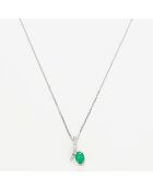 Pendentif Belle Emeraude Diamants 0.04 ct Emeraude 0.53 ct or blanc