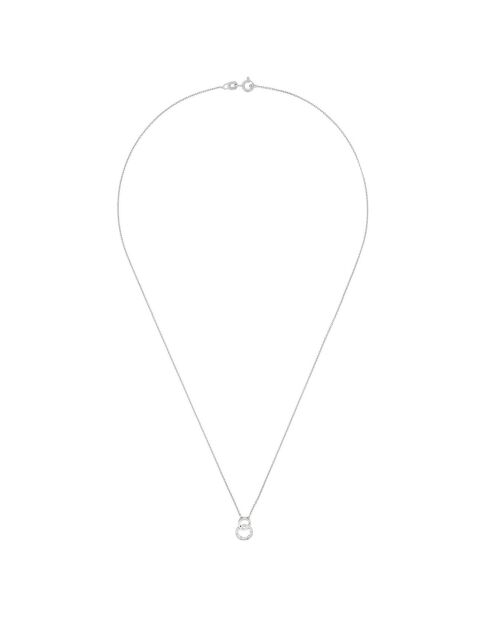 Pendentif Etreinte Diamants 0.03 ct or blanc