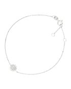 Bracelet Mini Rond Diamants 0.07 ct or blanc