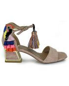 Sandales Luisa beige/multicolore Talon 5 cm