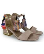 Sandales Luisa beige/multicolore Talon 5 cm