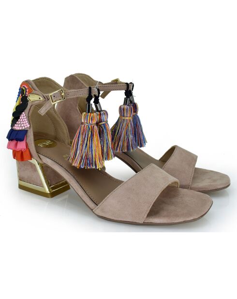 Sandales Luisa beige/multicolore Talon 5 cm