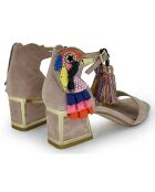 Sandales Luisa beige/multicolore Talon 5 cm