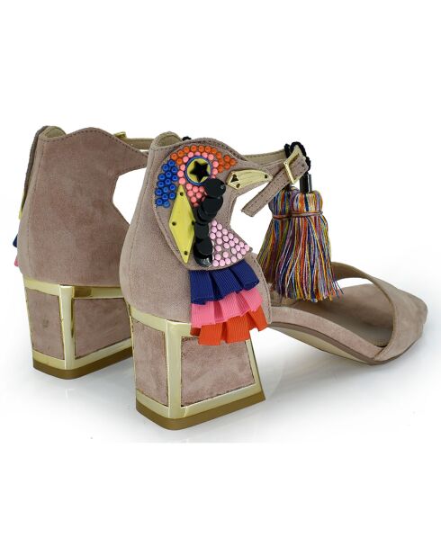Sandales Luisa beige/multicolore Talon 5 cm