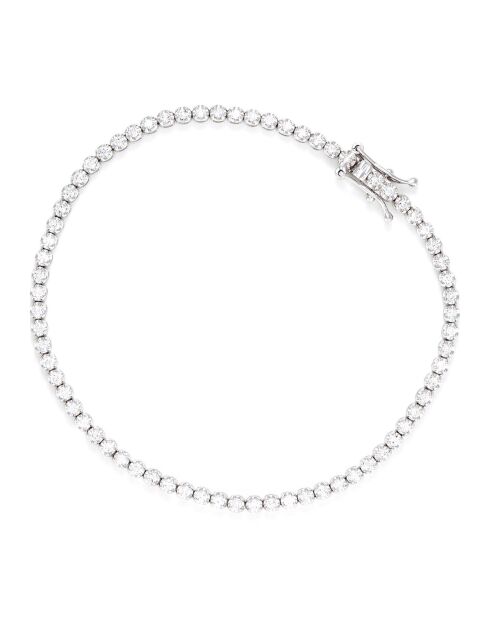 Brazalete River en oro blanco de 1 quilate con diamantes