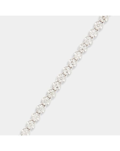 Bracelet Rivière Diamants 1 ct or blanc