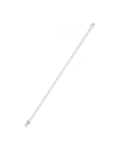 Bracelet Rivière 3 Carats Diamants 3 cts or blanc