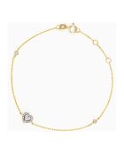 Pulsera de diamantes Isis en oro amarillo de 0,12 quilates