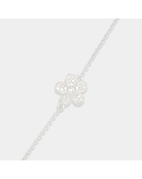 Bracciale in oro bianco 0,07 ct con diamanti