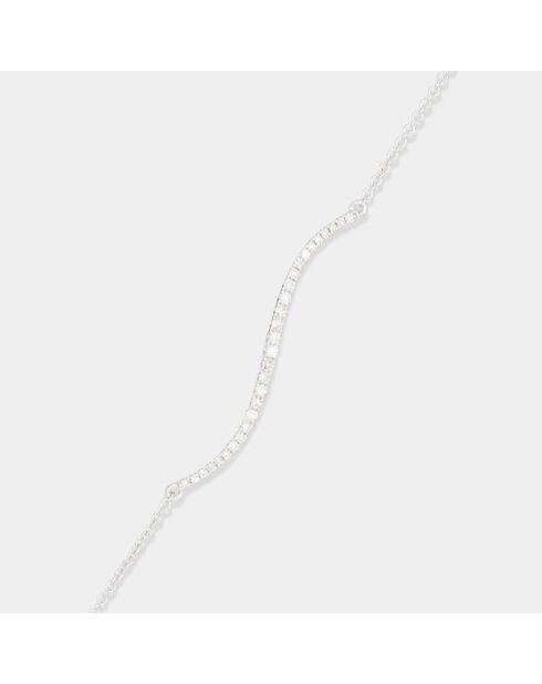 Bracciale Amya con diamanti in oro bianco 0,10 ct