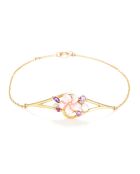 Bracelet Norina Diamants 0.005 ct & mix pierres 0.34 ct or jaune