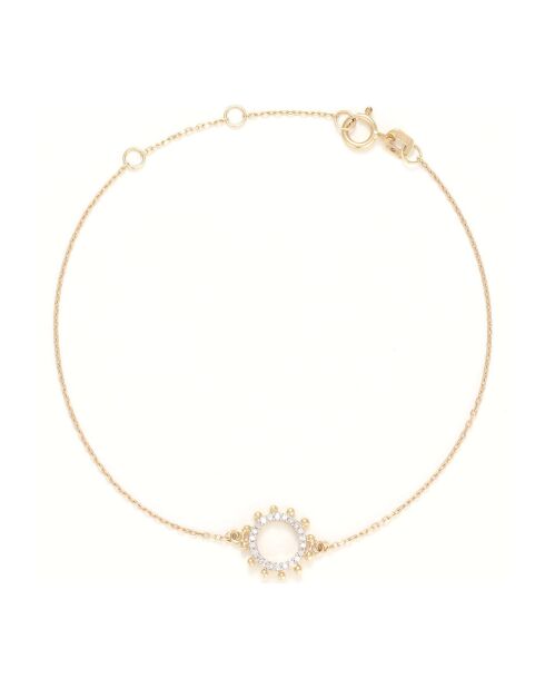 Brazalete de oro amarillo y diamantes de 0,06 quilates