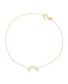 Brazalete de oro amarillo y diamantes de 0,03 quilates