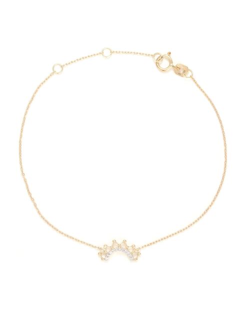 Brazalete de oro amarillo y diamantes de 0,03 quilates