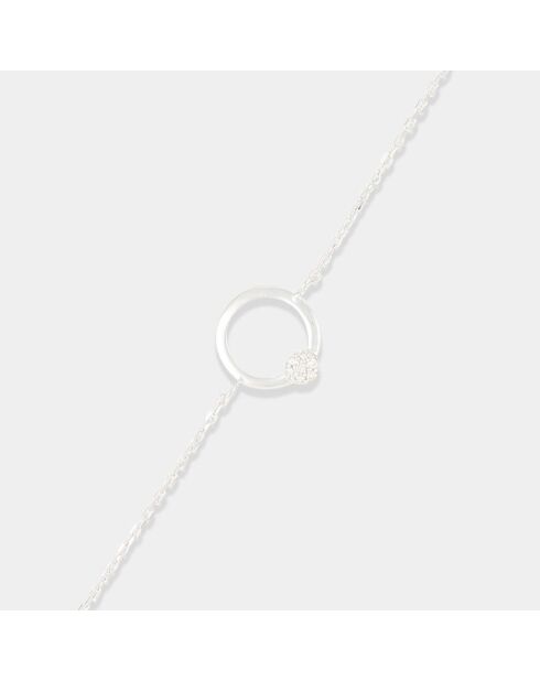 Bracelet Diamants 0.015 ct or blanc