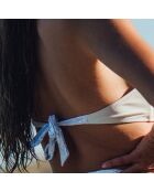 Haut de Maillot bandeau Louise écru/argenté