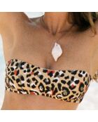 Haut de Maillot bandeau Louise léopard beige