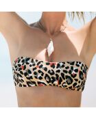 Haut de Maillot bandeau Louise léopard beige