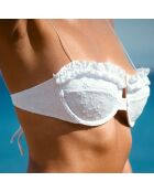Haut de maillot de bain bandeau Brigitte blanc