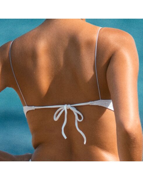 Top de baño Brigitte blanco con diadema