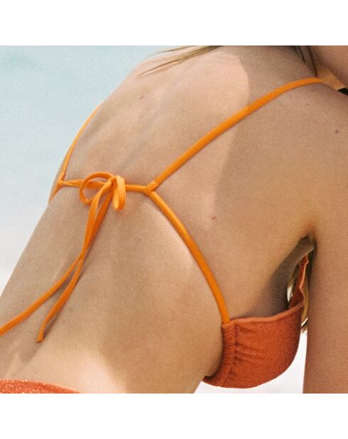 Haut de bikini triangle Chiara orange abricot