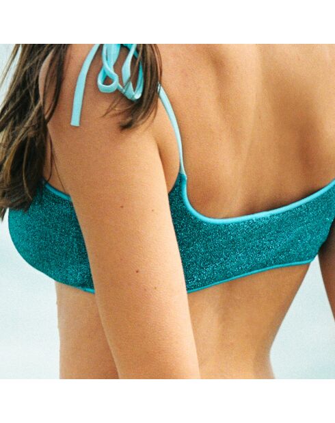 Emily blauwe bikinitop met bralette