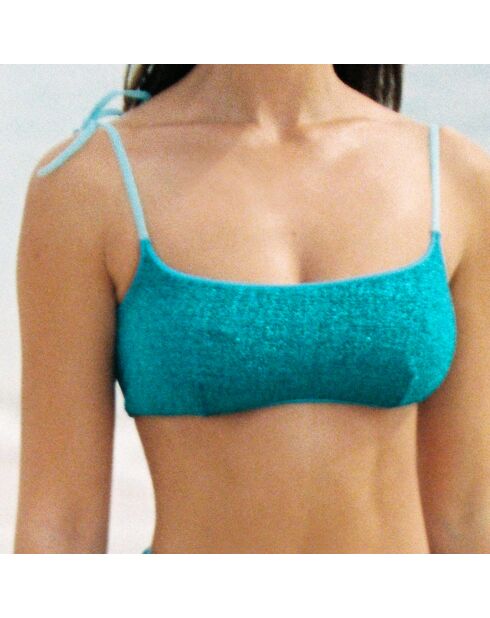 Emily blauwe bikinitop met bralette