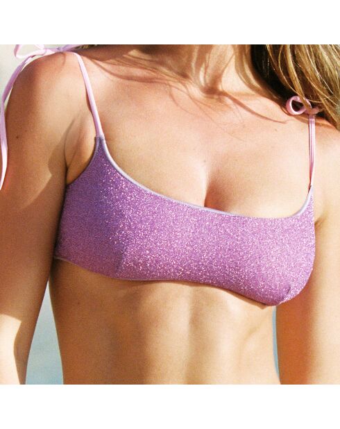 Lila bikinitop met bralette Emily