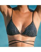 Haut de bikini triangle Kim noir