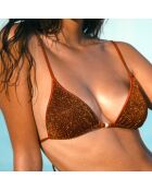 Haut de bikini triangle Nabilla terracotta