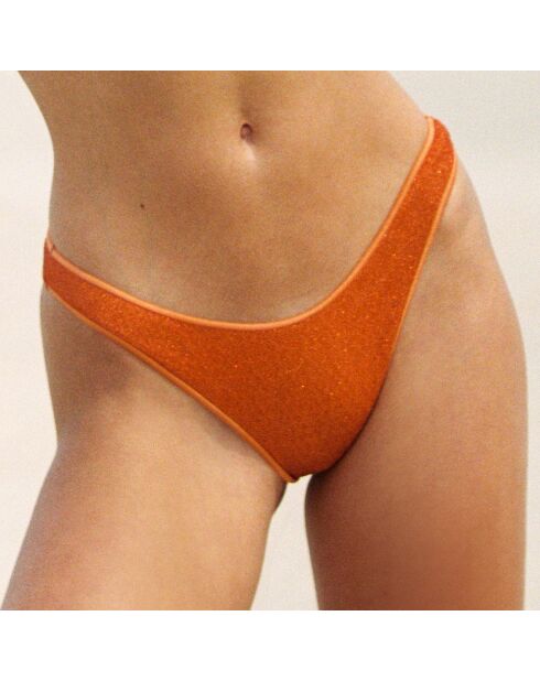 Culotte bikini brésilienne Lena orange abricot