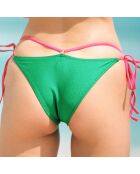 Culotte bikini Elisha vert/fuchsia