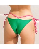 Culotte bikini Elisha vert/fuchsia