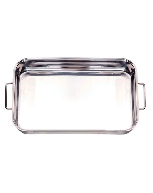 Plat à four inox transparent - 25x18 cm
