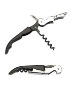Ouvre bouteille corskrew acier/noir - 12x2.2x1.2 cm