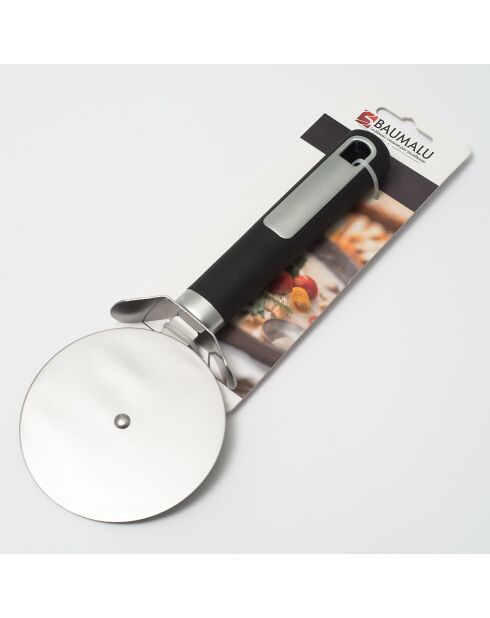 Roulette à pizza acier/noir - 22.5x9x1 cm