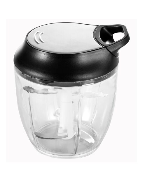 Mini hachoir ficelle 5 lames transparent/noir - 950 ml
