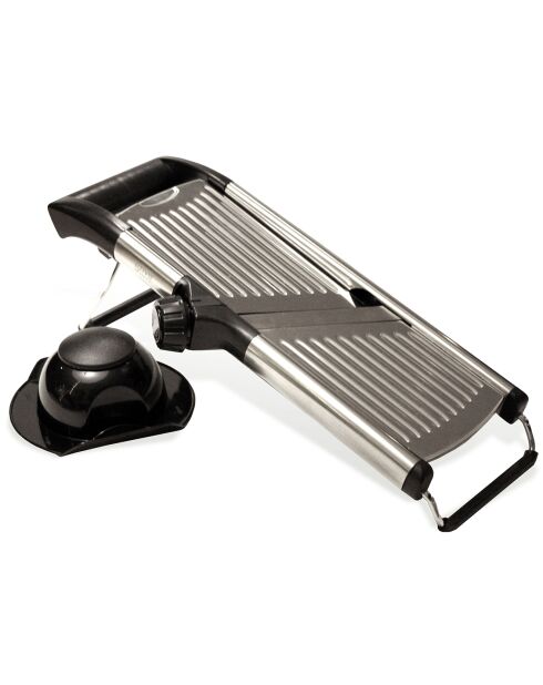 Multifunctionele mandoline van roestvrij staal/zwart - 40x17x8 cm