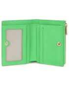 Portefeuille en Cuir Delphino vert écolo - 8.5x11 cm