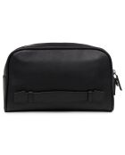 Sac reporter en Cuir Atlas noir - 25x15x7 cm