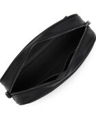 Sac reporter en Cuir Atlas noir - 25x15x7 cm