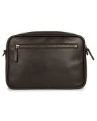 Sac reporter en Cuir Capital marron - 24x16x6 cm