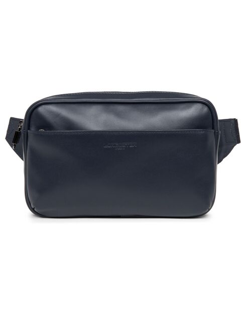 Sac porté ceinture en Cuir L Capital bleu foncé - 25x15x7 cm