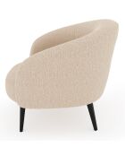 Fauteuil Luna Marie Tissu bouclette beige - 75x65x60 cm