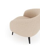 Fauteuil Luna Marie Tissu bouclette beige - 75x65x60 cm