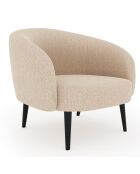 Fauteuil Luna Marie Tissu bouclette beige - 75x65x60 cm