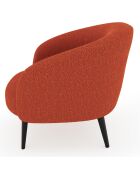 Fauteuil Luna Marie Tissu bouclette terracotta - 75x65x60 cm