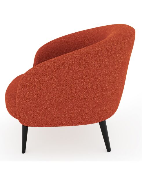 Fauteuil Luna Marie Tissu bouclette terracotta - 75x65x60 cm